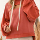 Cut out Bust High Low Ribbed Hoodie