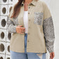 Plus Size Leopard Patchwork Shacket