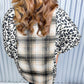 Plus Size Plaid Leopard Printed Patchwork Button Up Shacket