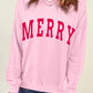 MERRY Alphabet Print Loose Fit Christmas Sweatshirt