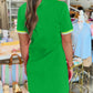 Contrast Trim V Neck T-shirt Dress