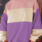 Colorblock Patchwork Drop Shoulder Sweatshirt