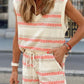 Western Striped Print Casual Tank 2pcs Outfit