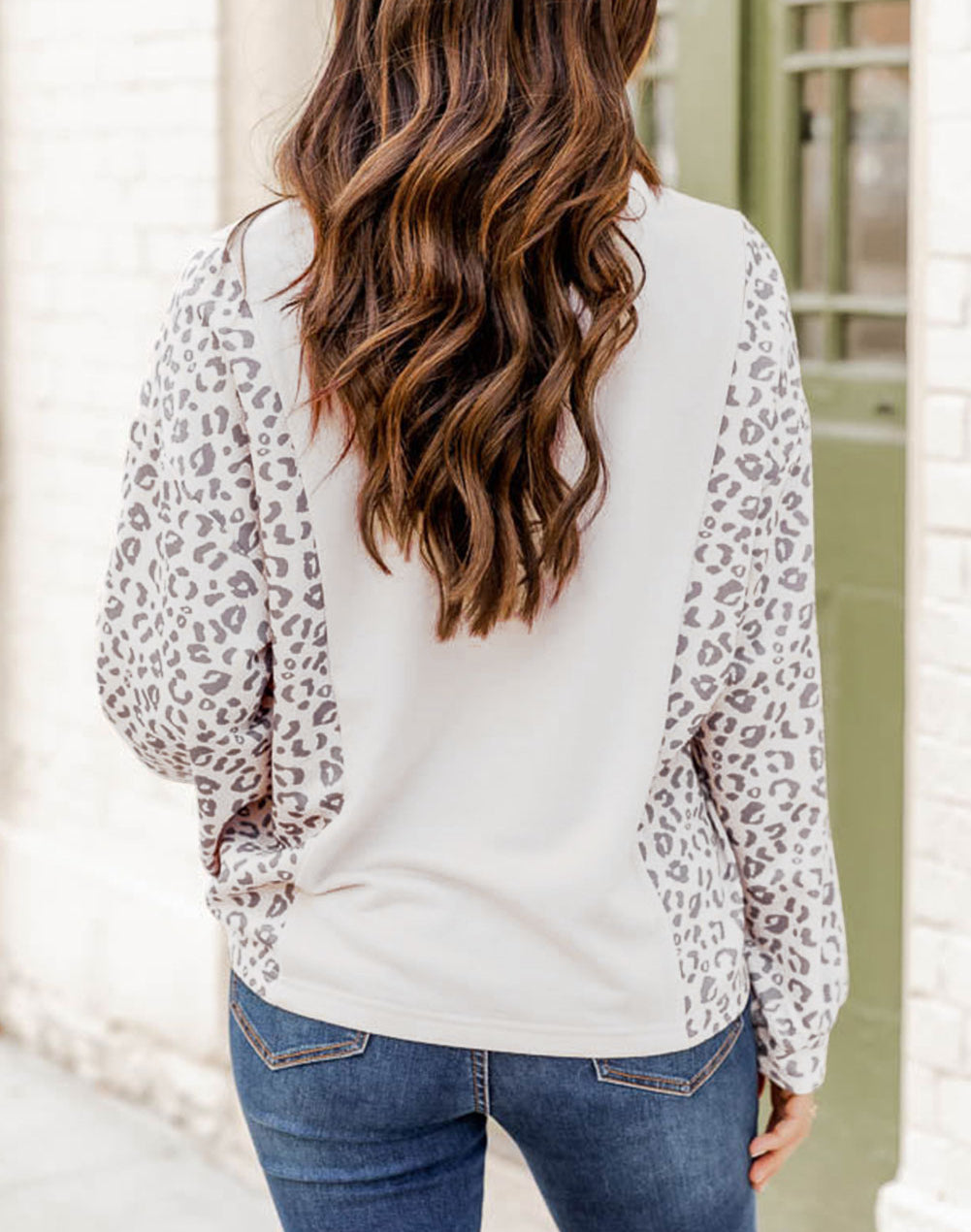 Splicing Dolman Sleeve Contrast Henley Top