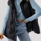 Quilted High Neck Zip Up Jacket Vest