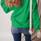 Christmas Chenille MERRY Graphic Crew Neck Sweatshirt