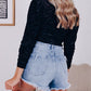 Zebra Stripe Shimmering Long Sleeve Top