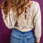 Lace-up Crochet Open Back Ribbed Top