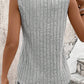 Wide Rib Texture V Neck Tank Top