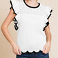 Crochet Eyelet Flounce Tank Top