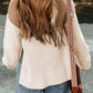 Knit Color Block Side Splits High Neck Sweater