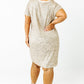 Plus Size Sequin Short Sleeve T-shirt Dress