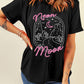neon moon Letter Graphic Short Sleeve Top