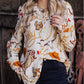 howdy Western Patterns Button up Loose Shirt