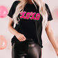 xoxo Glitter Chenille Graphic Valentines T-shirt