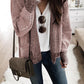 Chunky Waffle Knit Oversized Collar Cardigan