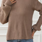 Balloon Sleeve High Low Split Sweater