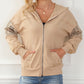 Parchment Printed Patchwork Hooded Jacket