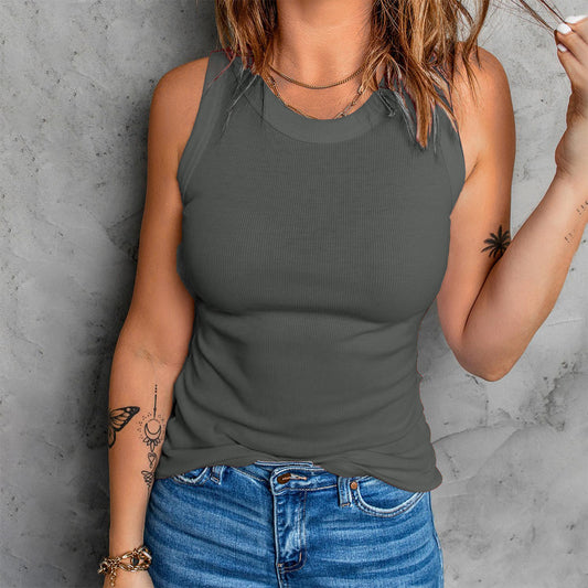 Round neck Sleeveless tank Top