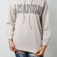 LOS ANGELES Leopard Letter Graphic Hooded Sweatshirt