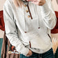 Drawstring Kangaroo Pocket Henley Hoodie