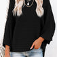 Exposed Seam Ribbed Knit Dolman Top