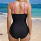 Crossover Colorblock Cutout One Piece Swimsuit