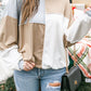 Drop Shoulder Color Block Patchwork Oversized Top