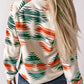 Western Aztec Snap Buttoned Fleece Jacket