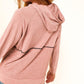 Buttons Front Princess Line Out Seam Hoodie