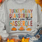 Thanksgiving Slogan Pumpkin Turkey Pie Graphic Sweatshirt