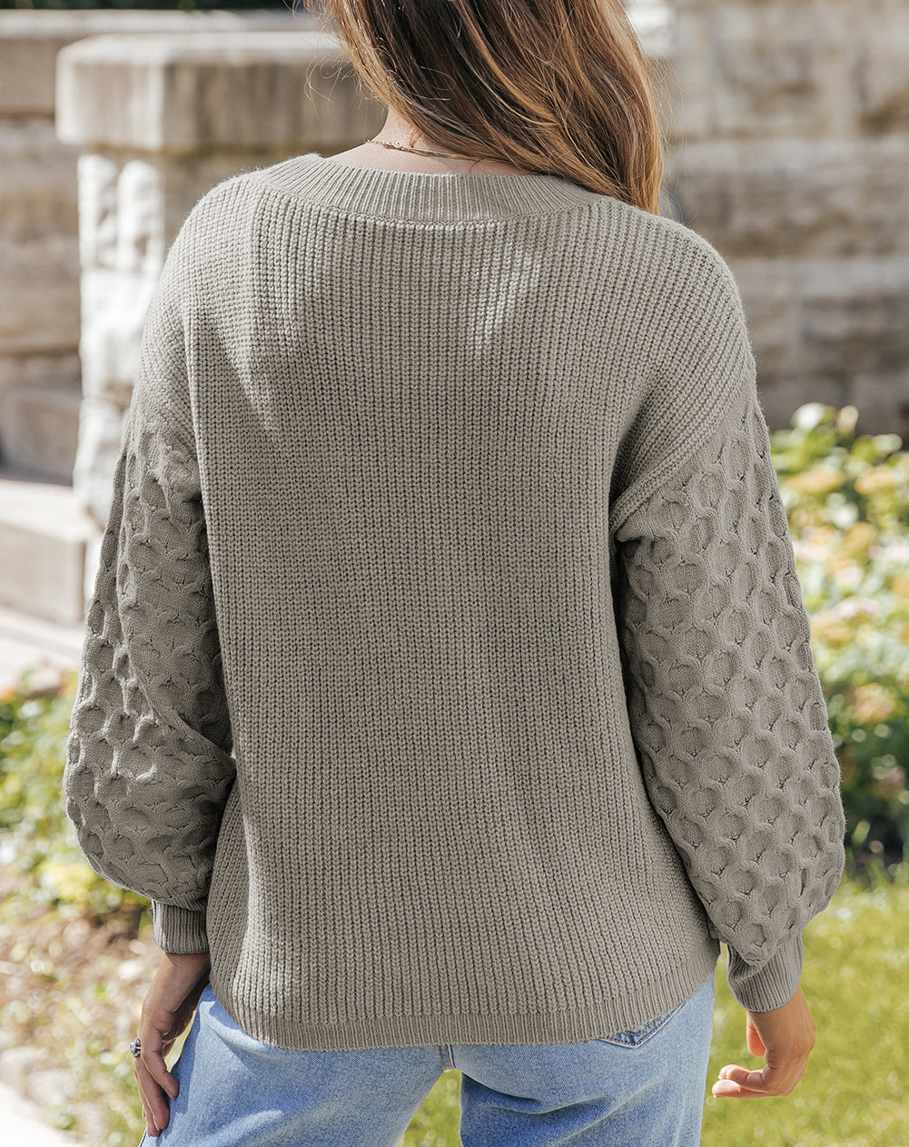 Cable Knit Sleeve Sweater