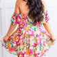 Boho Off-shoulder Smocked Tiered Floral Dress