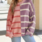 Stripe Colorblock Oversized Sweater