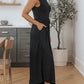 Open Back Wide Leg Jumpsuit