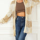 Two-tone Stripes Frayed Trim Lightweight Cardigan