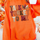 TALK TURKEY TO ME Graphic Thanksgiving Holiday Sweatshirt