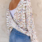 Confetti Reversible Twist Sweater