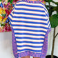 Stripe Patchwork Exposed Seam Drop Shoulder Oversized Top