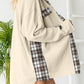 Plaid Patchwork Waffle Thermal Knit Shacket