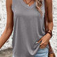 Ribbed V Neck Tank
