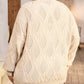 Plus Size Knitted Hollow out Button up Cardigan