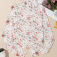 Floral Long Sleeve High Neck Sheath Mesh Blouse