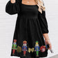 Sequined Christmas Nutcracker Square Neck Mini Dress