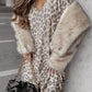 Leopard Print V Neck Loose Fit Mini Dress