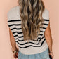 Stripe Boxy Knitted Round Neck Sweater Tank