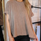 Corded Textured Crew Neck T-shirt