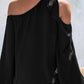 Knotted Asymmetric Off Shoulder Blouse