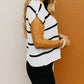 Striped Batwing Sleeve Sweater Tee
