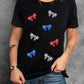 Independent Day Sequin Bow Graphic T Shirt